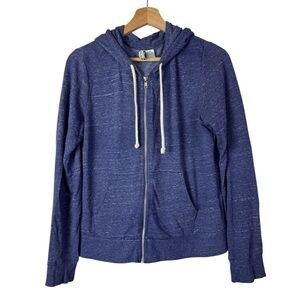 H&M Divided Heather Blue Casual Full Zip Hoodie Sweatshirt M
